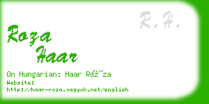 roza haar business card